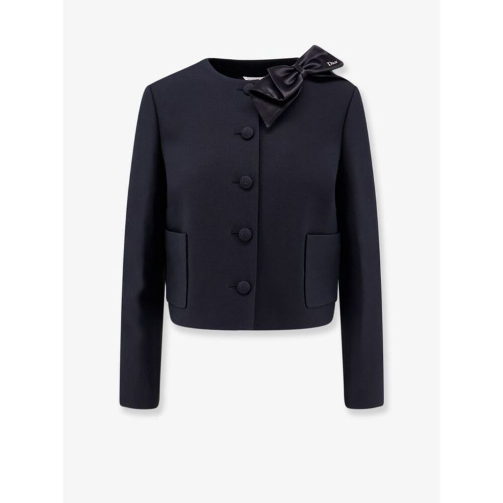 Dior Women Structured Wool And Silk Tailored Blazer